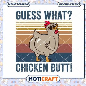 Funny Chicken Butt Graphic, Perfect for Instant Download Gifts