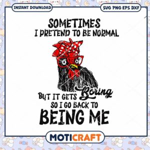Funny bird illustration, sometimes I pretend to be normal design