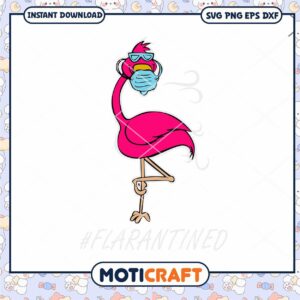Flamingo in Mask SVG Design for Fun Crafts, Instant Download Available