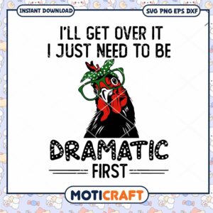 Dramatic Chicken SVG Design for Creative Projects, Instant Download