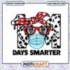 Dalmatian dog wearing mask and glasses, days smarter design SVG 2 Dalmatian dog wearing mask and glasses, days smarter design SVG
