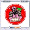 Cute Mandalorian Baking Scene, perfect for holiday decorations