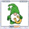 Cute Green Gnome with Four Leaf Clover, Perfect for St Patrick's Day 1 Cute Green Gnome with Four Leaf Clover, Perfect for St Patrick's Day