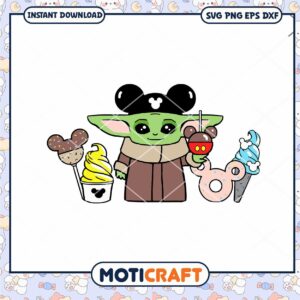 Cute Baby Character with Snacks, Perfect for Your Next Project