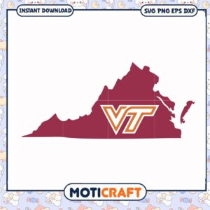 Virginia tech hokies svg, football nfl logo​ svg, american football svg