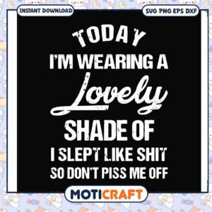 Today i'm wearing a lovely shade of i slept like svg, funny quotes svg