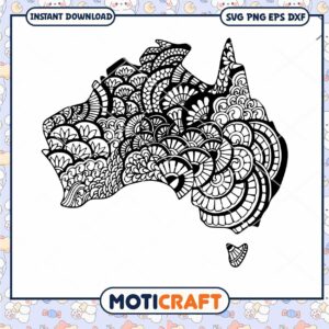 Mandala Australia map Svg