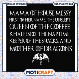 Mama of house messy queen of the coffee svg