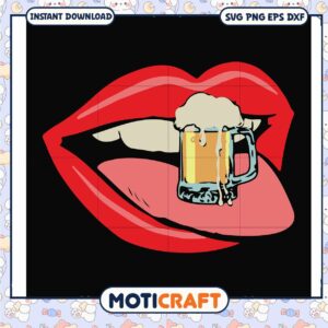 Lip & beer svg