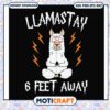 Lightning llamastay 6 feet away svg, funny llama images​ svg, trending svg