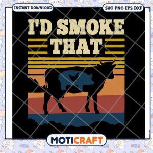 Id smoke that retro vintage funny farm animals farmer svg, funny quotes svg