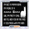 I'll kick you in the face if you mess with my kid svg, funny mama quotes​ svg