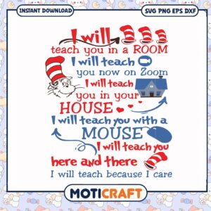 I will teach you in a room i will teach you now svg, dr seuss characters svg