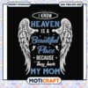 I know heaven is a beautiful place svg, funny svg, my mom svg, wing svg