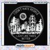 I dont hate people i just like trees better svg, funny people​ svg, trending svg