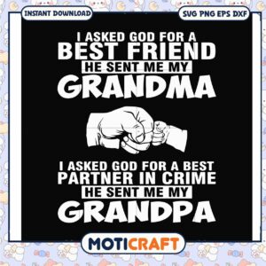 I asked god for a best partner svg, hand truck​ svg, funny grandad poems svg