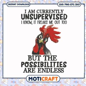 I am currently unsupervised i know svg, endless svg, funny chicken legs​ svg