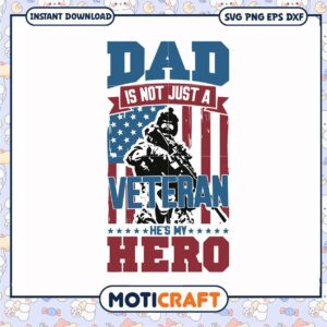 Funny dad is not just a veteran svg, happy fathers day svg, veteran hero​ svg