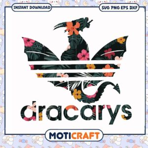 Flower dracarys svg, adidas dragon shoes​ svg, funny svg, adidas logo​ svg