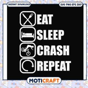 Eat sleep crash repeat svg, h&m trend collection​ svg, trending svg
