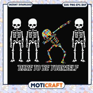 Dare to be yourself svg, dare me​ svg, funny quotes svg, skulls and bones​ svg