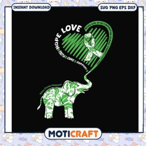 Cute elephant with heart kidney disease awareness svg, elephant svg, funny svg