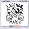 Costume legends are born in march svg, harry potter and the deathly hallows​ svg