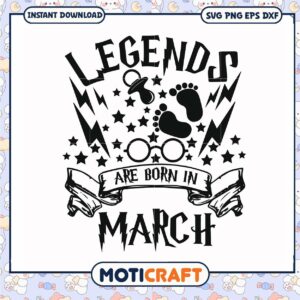 Costume legends are born in march svg, harry potter and the deathly hallows​ svg