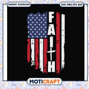 Christian faith cross american flag svg, trending svg, american flag​ svg
