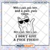 Cat with a fuck here and a fuck svg, trending svg, funny cat costume​ svg