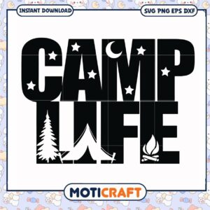 Camplife camping hiking svg, quote about camping​ svg, trending svg