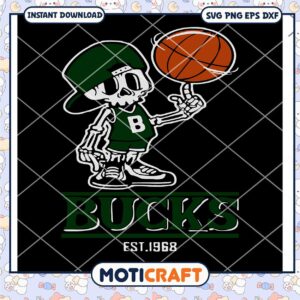 Bucks Basketball skeleton baby svg, basketball svg, sport svg