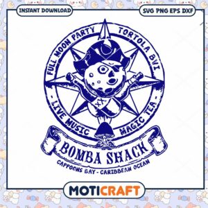 Bomba Shack Vintage Reggae Bar Pub Jamaica Caribbe Svg, Bombas Shack Bar Svg