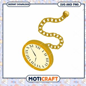 Vintage Pocket Watch SVG Clipart for Easy Download