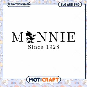 Vintage Minnie Mouse Logo SVG Instant Download Design