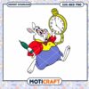 Vintage Cartoon Rabbit with Clock SVG Instant Download 2 Vintage Cartoon Rabbit with Clock SVG Instant Download