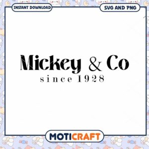 Vintage Mickey and Co Design Since 1928 SVG Download