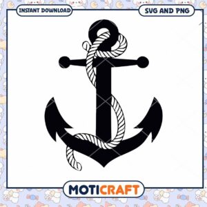 Vintage Anchor Design SVG for Nautical Craft Projects