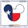 Texas Mickey Mouse SVG Cut File for Instant Download