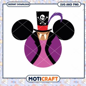 SVG Pirate Mouse Character Instant Download for Crafters