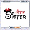 SVG Little Sister Design with Minnie Mouse Bow Clipart 1 SVG Little Sister Design with Minnie Mouse Bow Clipart