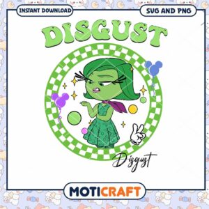 SVG Disgust Character Design for Instant Download Art
