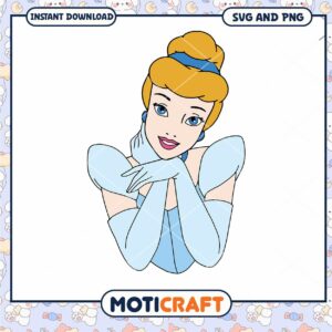 SVG Cinderella Princess Cute Digital Download Art Design