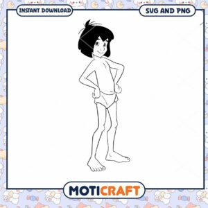 SVG and PNG Format Cartoon Character Instant Download