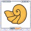 Stylized Yellow Shell SVG Design for Craft Projects