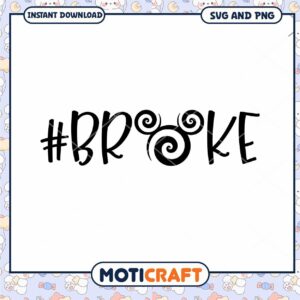 Stylish SVG Design for Personalized Brooke Name Art