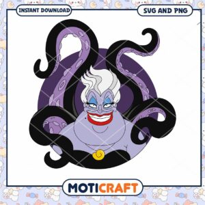 Stylish SVG Download of Retro Octopus Character Art