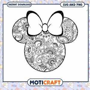 Stylish Minnie Mouse SVG for Crafting and Coloring Fun