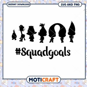 Stylish Squad Goals SVG Graphic for Creative Projects