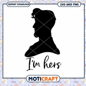 Stylish I'm Hers Couple Silhouette SVG for Crafts
